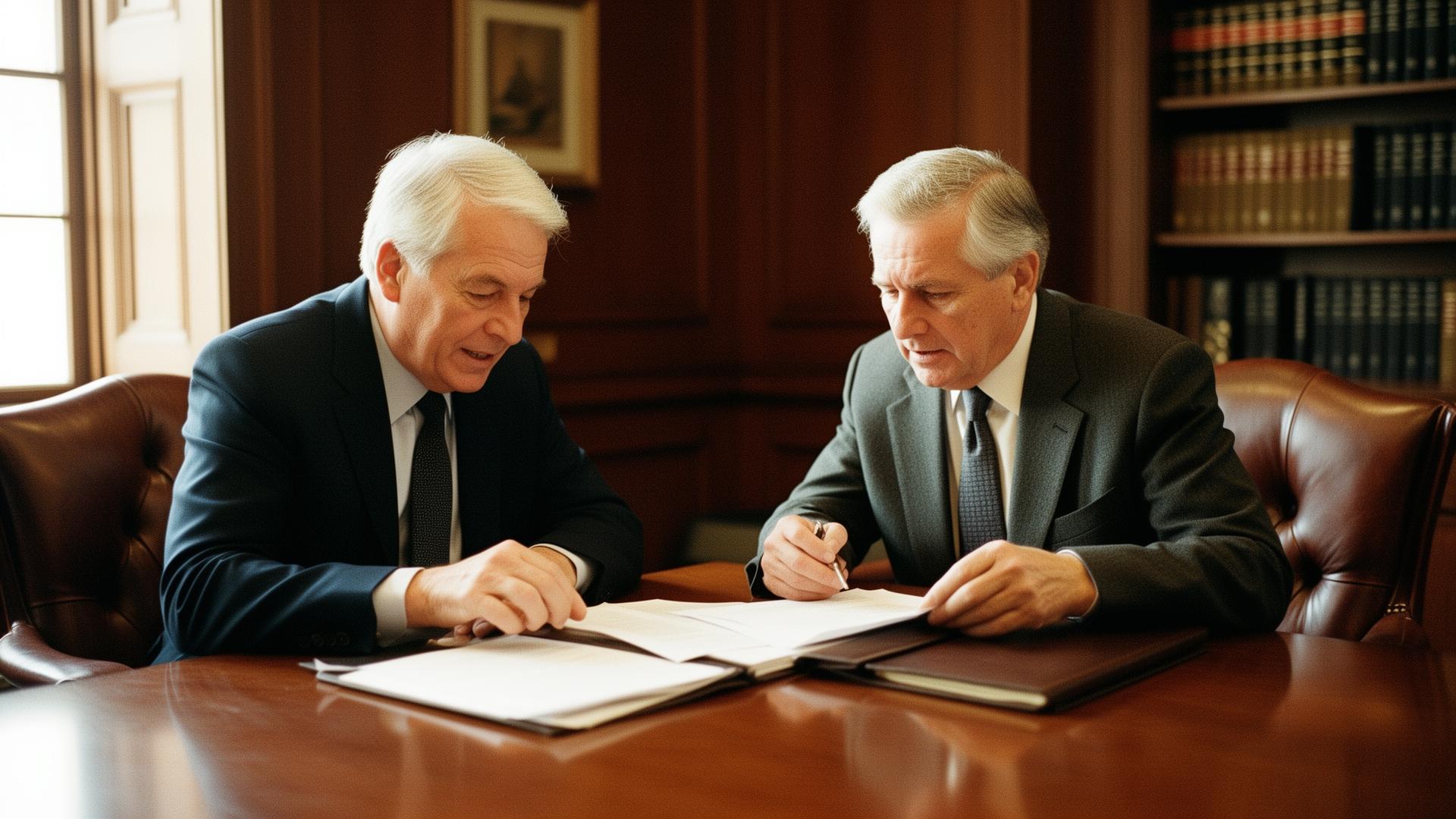 Senior attorneys reviewing a case file at Breit & Boomsma